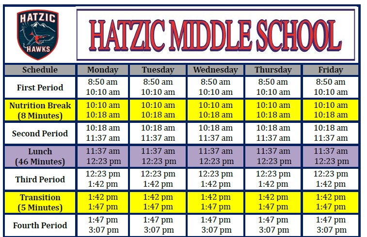 new bell schedule January 5th